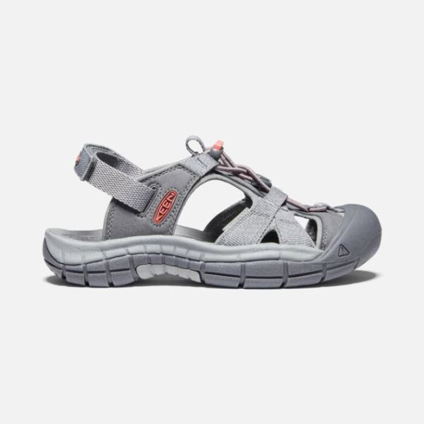 Keen Outlet Women's Ravine H2 Sandal-Steel Grey/Coral - Click Image to Close