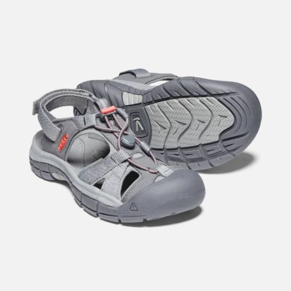 Keen Outlet Women's Ravine H2 Sandal-Steel Grey/Coral - Click Image to Close