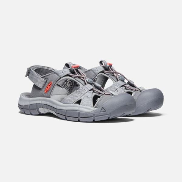 Keen Outlet Women's Ravine H2 Sandal-Steel Grey/Coral - Click Image to Close