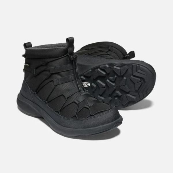 Keen Outlet Men's UNEEK SNK Waterproof Chukka-Triple Black/Black