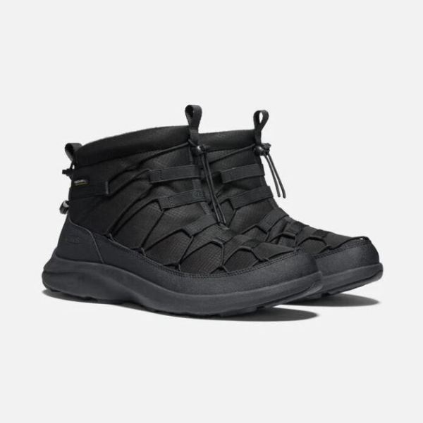 Keen Outlet Men's UNEEK SNK Waterproof Chukka-Triple Black/Black - Click Image to Close