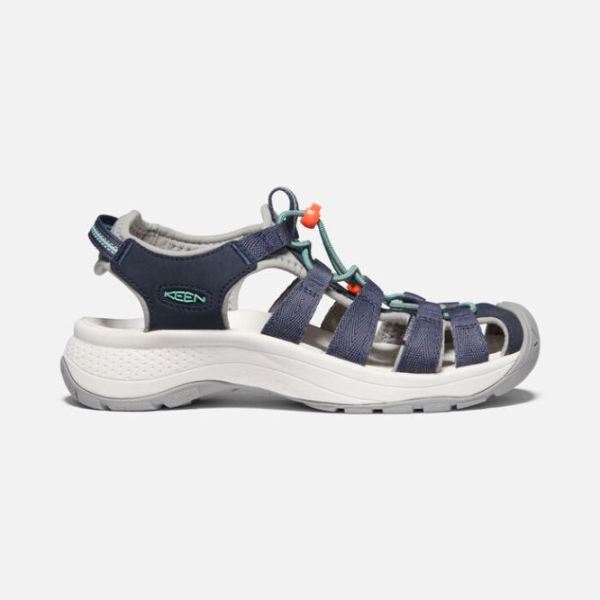 Keen Outlet Women's Astoria West Sandal-Navy/Beveled Glass - Click Image to Close