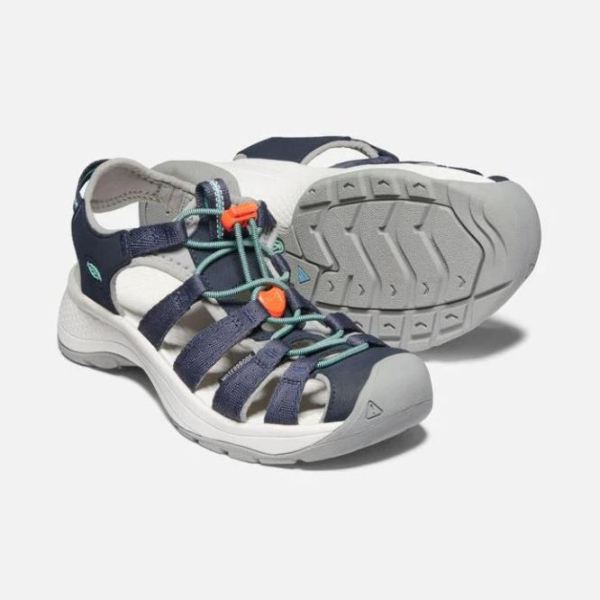 Keen Outlet Women's Astoria West Sandal-Navy/Beveled Glass