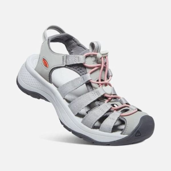 Keen Outlet Women's Astoria West Sandal-Grey/Coral