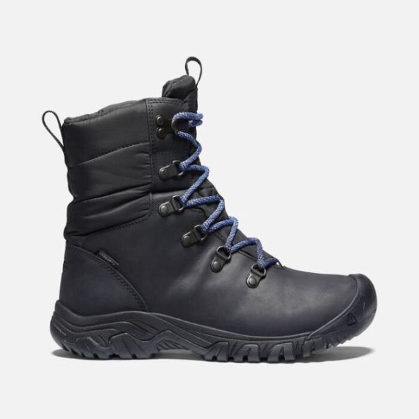 Keen Outlet Women's Greta Waterproof Boot-Black/Black