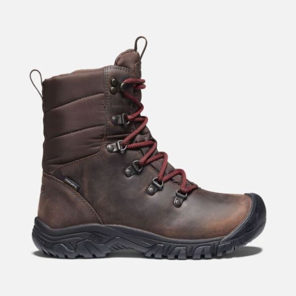 Keen Outlet Women's Greta Waterproof Boot-Chestnut/Mulch