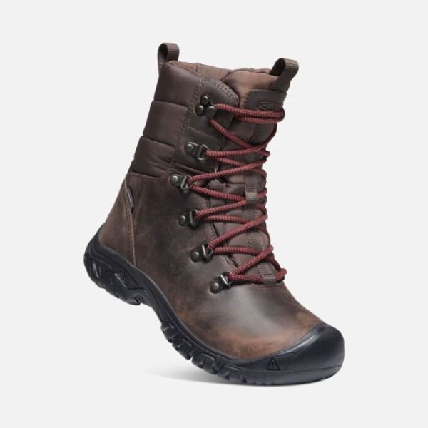 Keen Outlet Women's Greta Waterproof Boot-Chestnut/Mulch