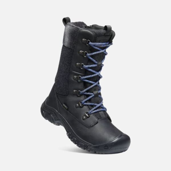 Keen Outlet Women's Greta Tall Waterproof Boot-Black/Black