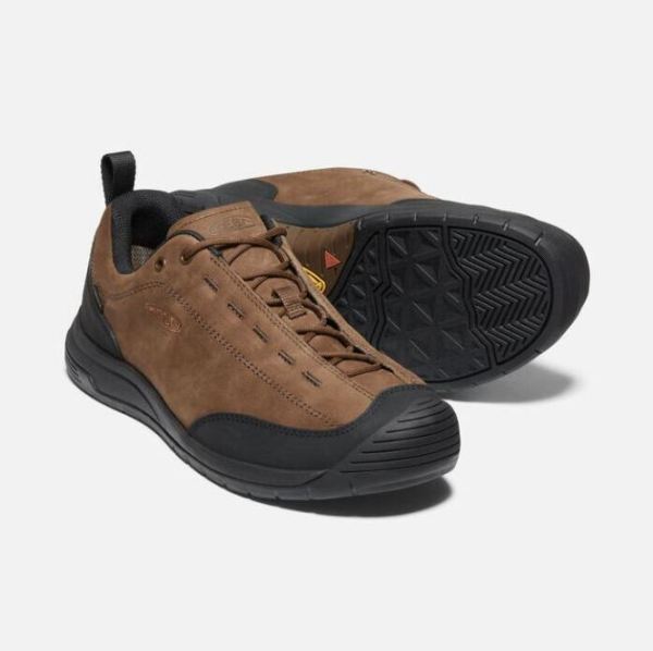 Keen Outlet Men's Jasper II Waterproof Shoe-Dark Earth/Black - Click Image to Close