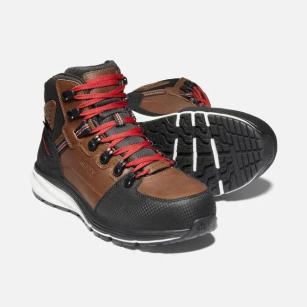 Keen Outlet Men's Red Hook Waterproof Boot (Carbon-Fiber Toe)-Tobacco/Black - Click Image to Close