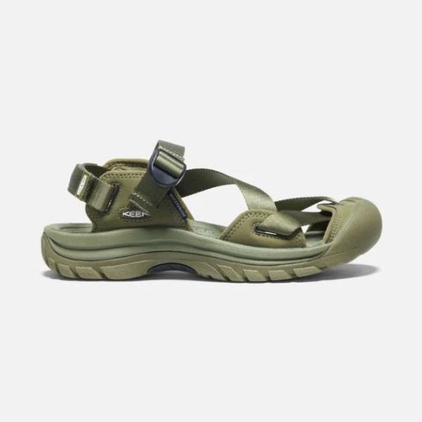 Keen Outlet Women's Zerraport II Sandal-Olive Drab/Black - Click Image to Close