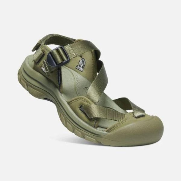 Keen Outlet Women's Zerraport II Sandal-Olive Drab/Black