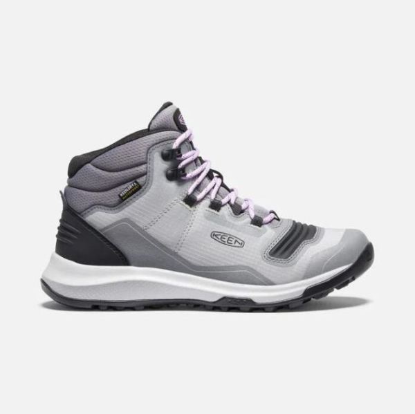 Keen Outlet Women's Tempo Flex Waterproof Boot-Steel Grey/African Violet - Click Image to Close