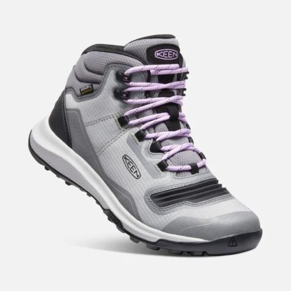 Keen Outlet Women's Tempo Flex Waterproof Boot-Steel Grey/African Violet