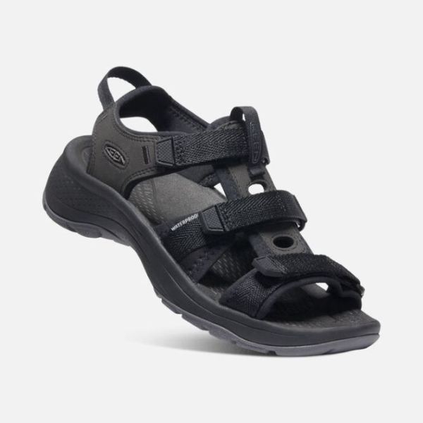 Keen Outlet Women's Astoria West Open-Toe Sandal-Black/Black