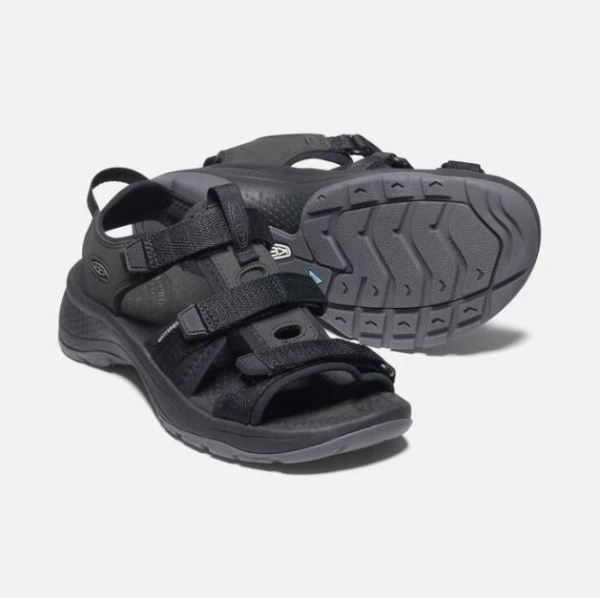 Keen Outlet Women's Astoria West Open-Toe Sandal-Black/Black - Click Image to Close