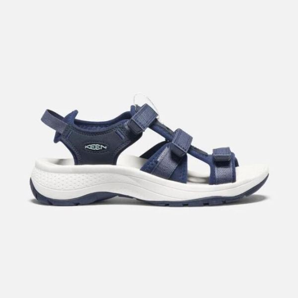 Keen Outlet Women's Astoria West Open-Toe Sandal-Blue Nights/Black Iris