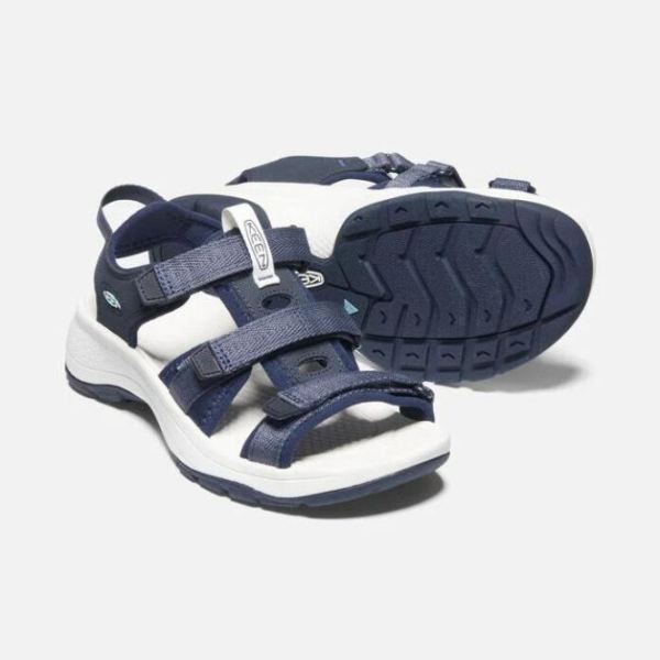 Keen Outlet Women's Astoria West Open-Toe Sandal-Blue Nights/Black Iris - Click Image to Close