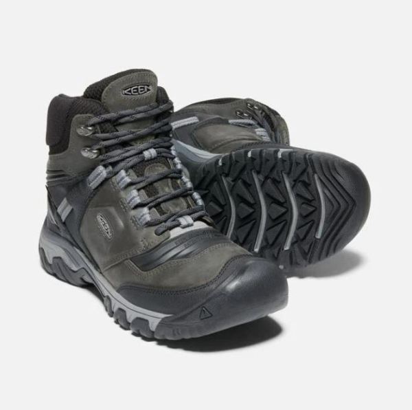 Keen Outlet Men's Ridge Flex Waterproof Boot-Magnet/Black