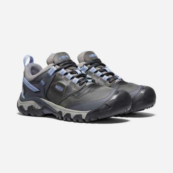 Keen Outlet Women's Ridge Flex Waterproof-Steel Grey/Hydrangea