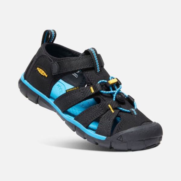 Keen Outlet Big Kids' Seacamp II CNX-Black/KEEN Yellow - Click Image to Close