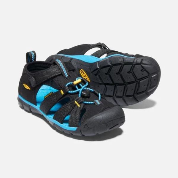 Keen Outlet Big Kids' Seacamp II CNX-Black/KEEN Yellow