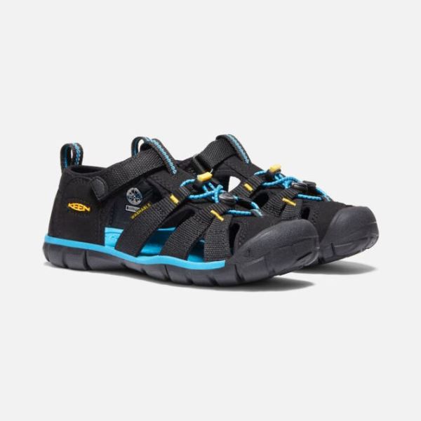 Keen Outlet Big Kids' Seacamp II CNX-Black/KEEN Yellow - Click Image to Close