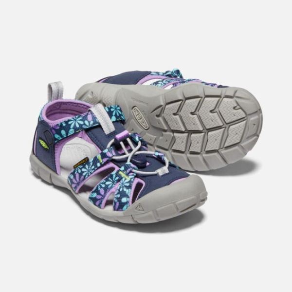 Keen Outlet Big Kids' Seacamp II CNX-Black Iris/African Violet