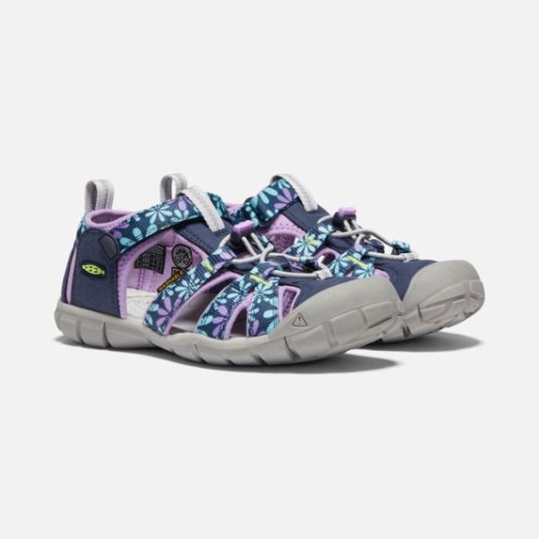 Keen Outlet Big Kids' Seacamp II CNX-Black Iris/African Violet