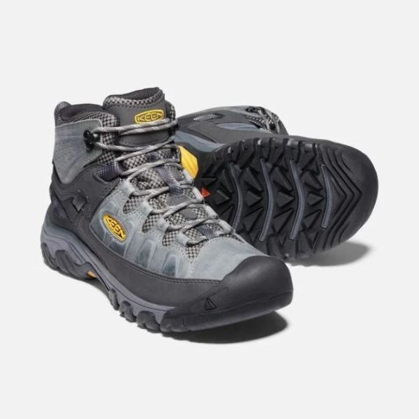 Keen Outlet Men's Targhee III Waterproof Mid-Drizzle/KEEN Yellow - Click Image to Close