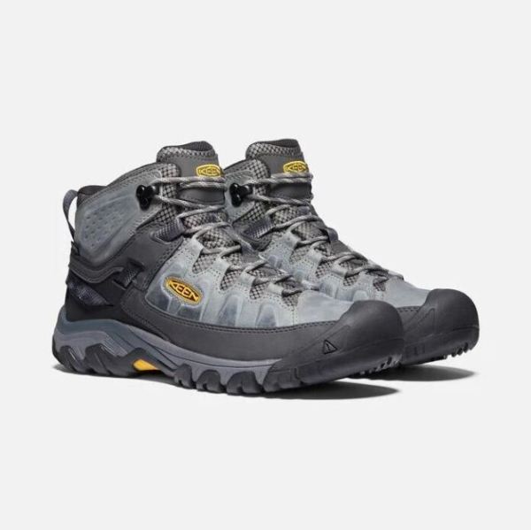 Keen Outlet Men's Targhee III Waterproof Mid-Drizzle/KEEN Yellow - Click Image to Close