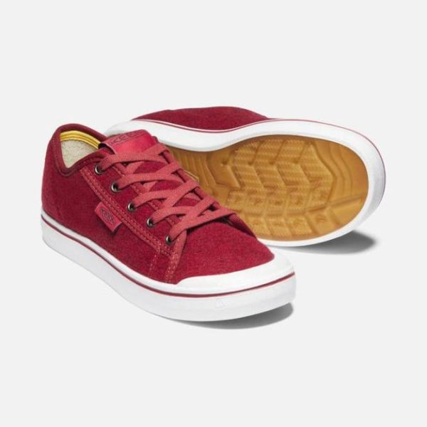 Keen Outlet Women's Elsa Lite Felt Sneaker-Red Felt/Vapor