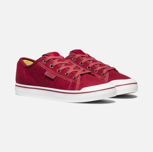 Keen Outlet Women's Elsa Lite Felt Sneaker-Red Felt/Vapor