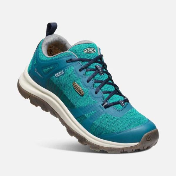 Keen Outlet Women's Terradora II Waterproof Shoe-Blue Coral/Blue Nights