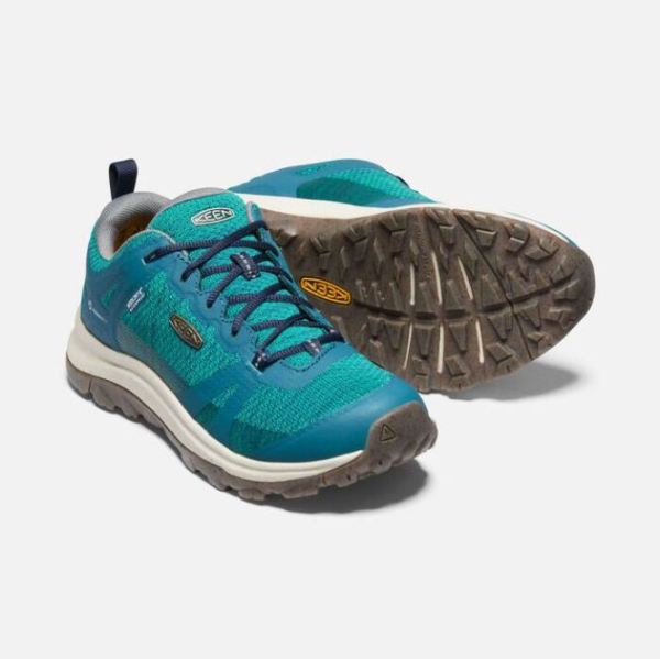 Keen Outlet Women's Terradora II Waterproof Shoe-Blue Coral/Blue Nights