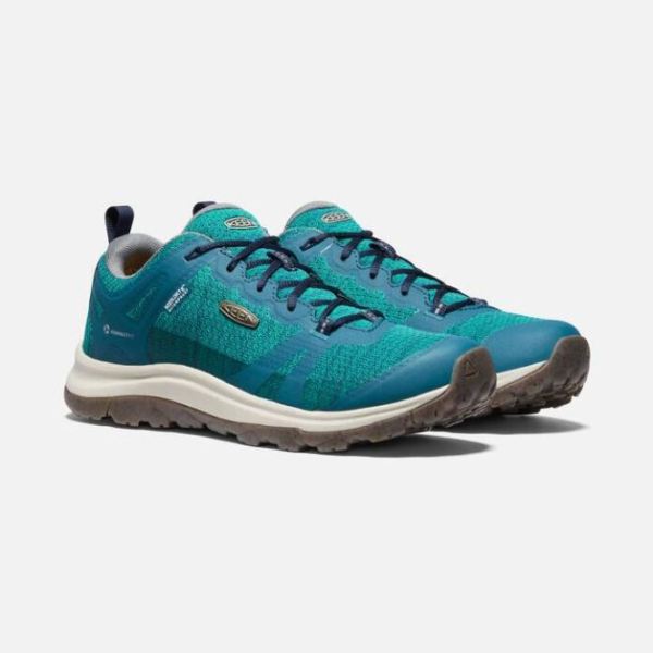 Keen Outlet Women's Terradora II Waterproof Shoe-Blue Coral/Blue Nights