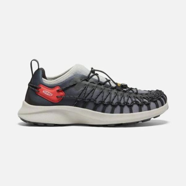 Keen Outlet Men's UNEEK SNK Sneaker-Black/Red Carpet