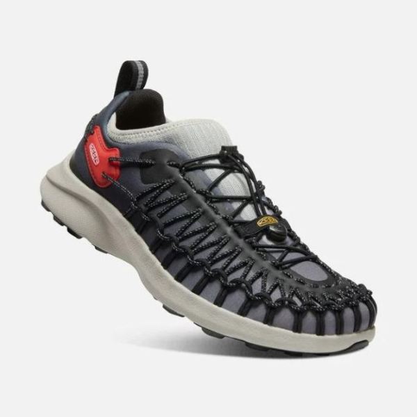 Keen Outlet Men's UNEEK SNK Sneaker-Black/Red Carpet