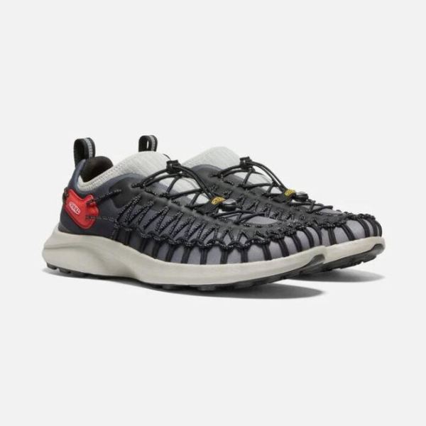 Keen Outlet Men's UNEEK SNK Sneaker-Black/Red Carpet