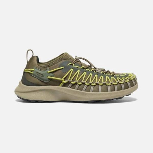 Keen Outlet Men's UNEEK SNK Sneaker-Dark Olive/Forest Night