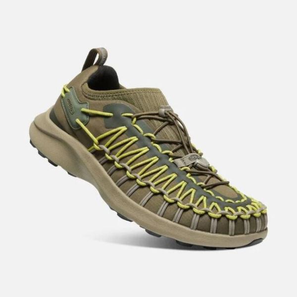 Keen Outlet Men's UNEEK SNK Sneaker-Dark Olive/Forest Night