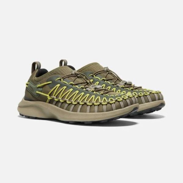 Keen Outlet Men's UNEEK SNK Sneaker-Dark Olive/Forest Night