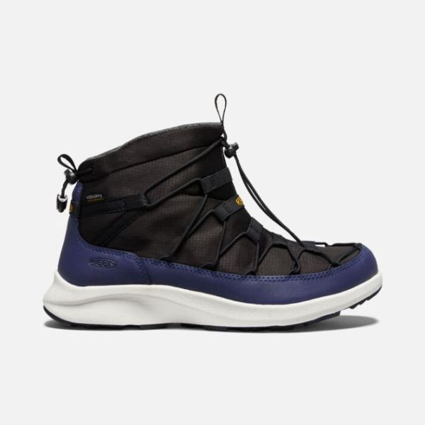 Keen Outlet Men's UNEEK SNK Waterproof Chukka-Black/Blue Depths