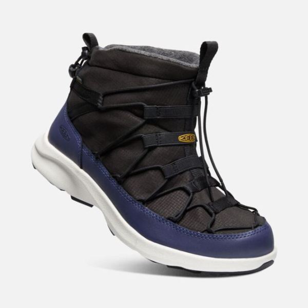 Keen Outlet Men's UNEEK SNK Waterproof Chukka-Black/Blue Depths