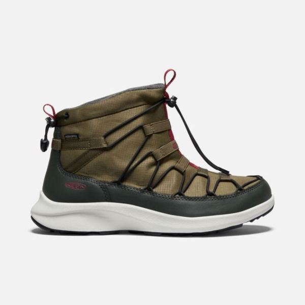 Keen Outlet Men's UNEEK SNK Waterproof Chukka-Dark Olive/Rosin