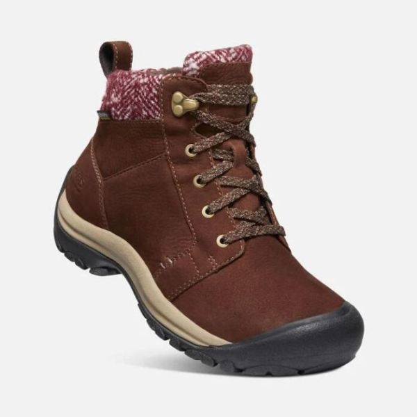 Keen Outlet Women's Kaci II Winter Waterproof Boot-Chestnut/Brindle