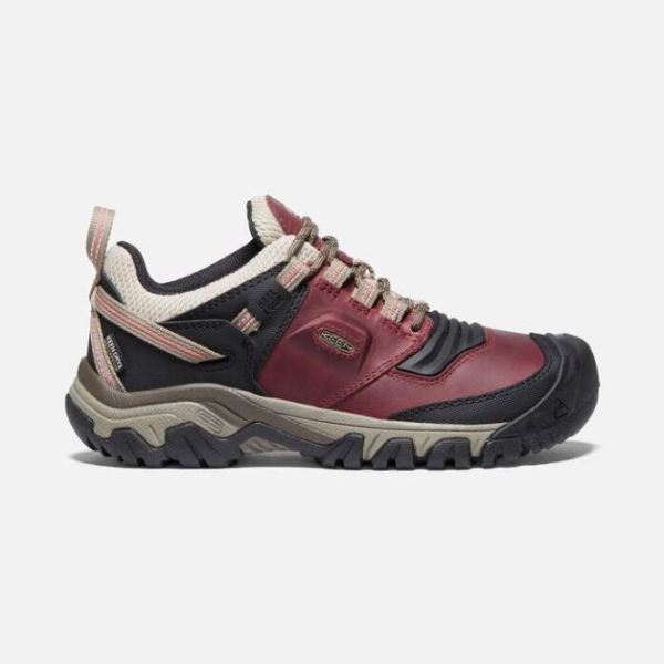 Keen Outlet Women's Ridge Flex Waterproof-Rhubarb/Brindle