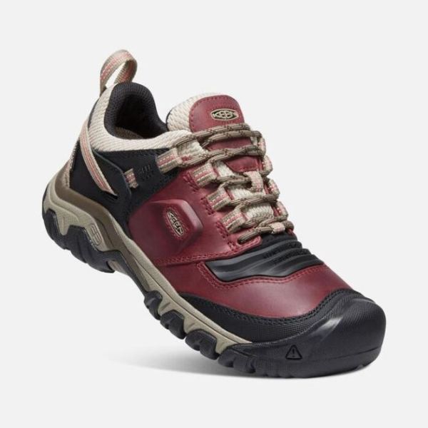 Keen Outlet Women's Ridge Flex Waterproof-Rhubarb/Brindle