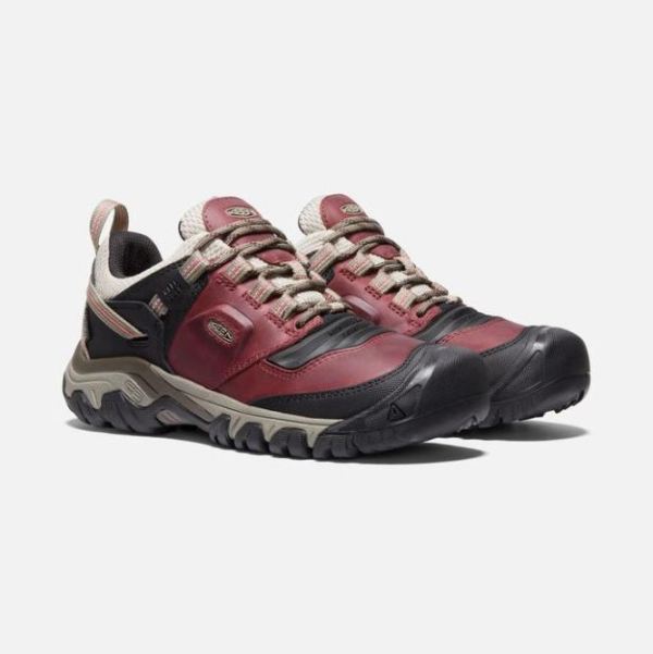 Keen Outlet Women's Ridge Flex Waterproof-Rhubarb/Brindle