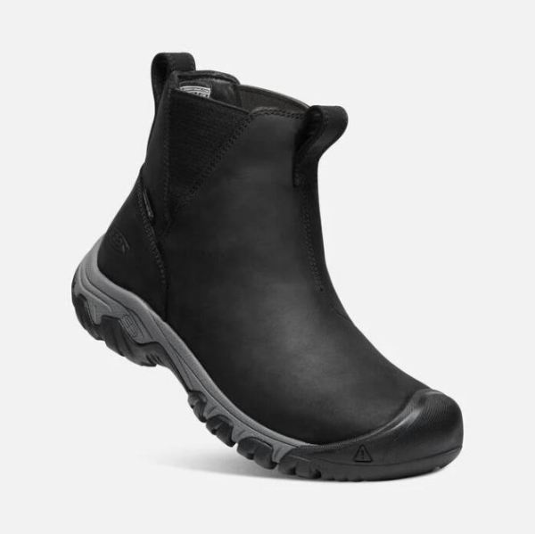 Keen Outlet Women's Greta Waterproof Chelsea-Black/Steel Grey